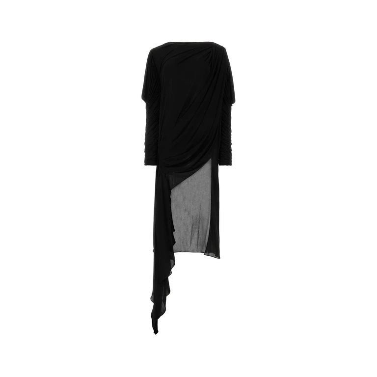 Gucci Black Crepe Dress Exterior: Viscose Abiti - Women