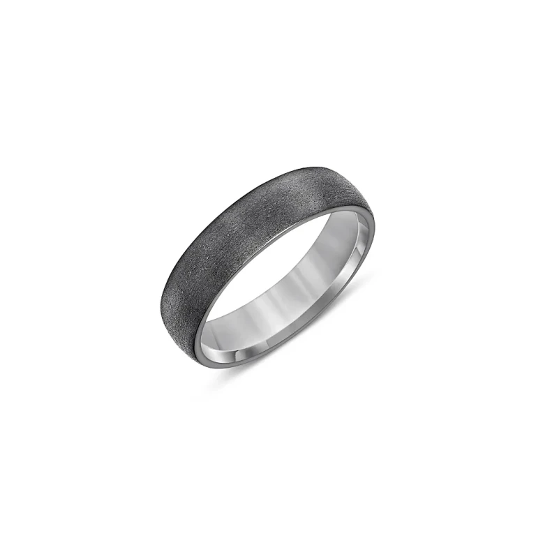 Men's Brush Finish Band in Gray Tantalum