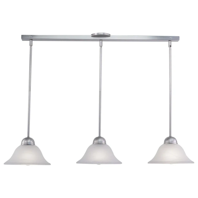 Brushed Nickel Three Light Mini Pendant from the Da Vinci Collection