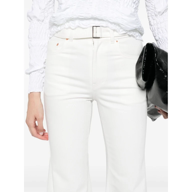 Sacai Jeans White Cotton - Women
