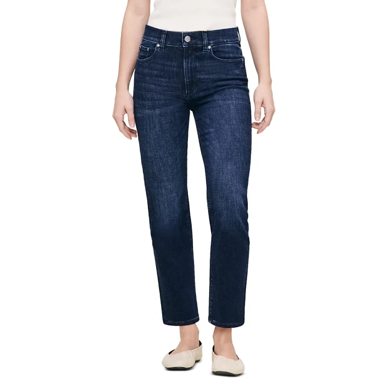 DL1961 Petite Halle Instasculpt Straight Leg High Rise Jeans
