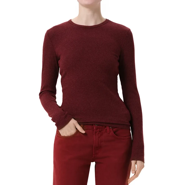 AGOLDE Delphi Slim Tee Brushed Heather Grey L