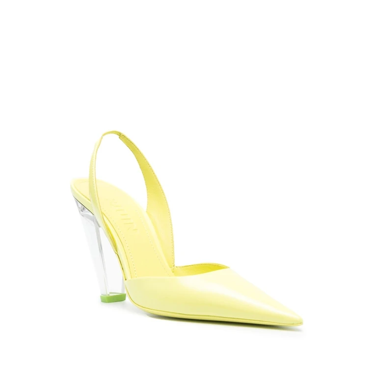 3JUIN With Heel Yellow Outer: Calf Leather - Women