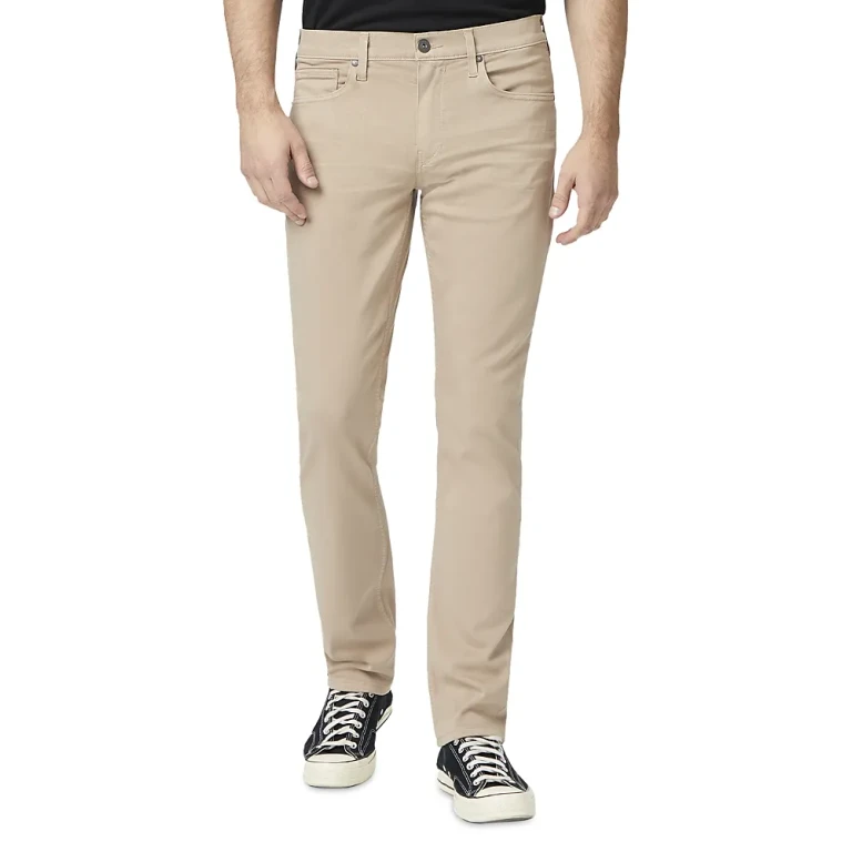 Paige Lennox Slim Fit Jeans in Toasted Almond Brown