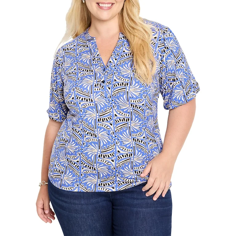 Nic+Zoe Plus Ocean Jewel Top