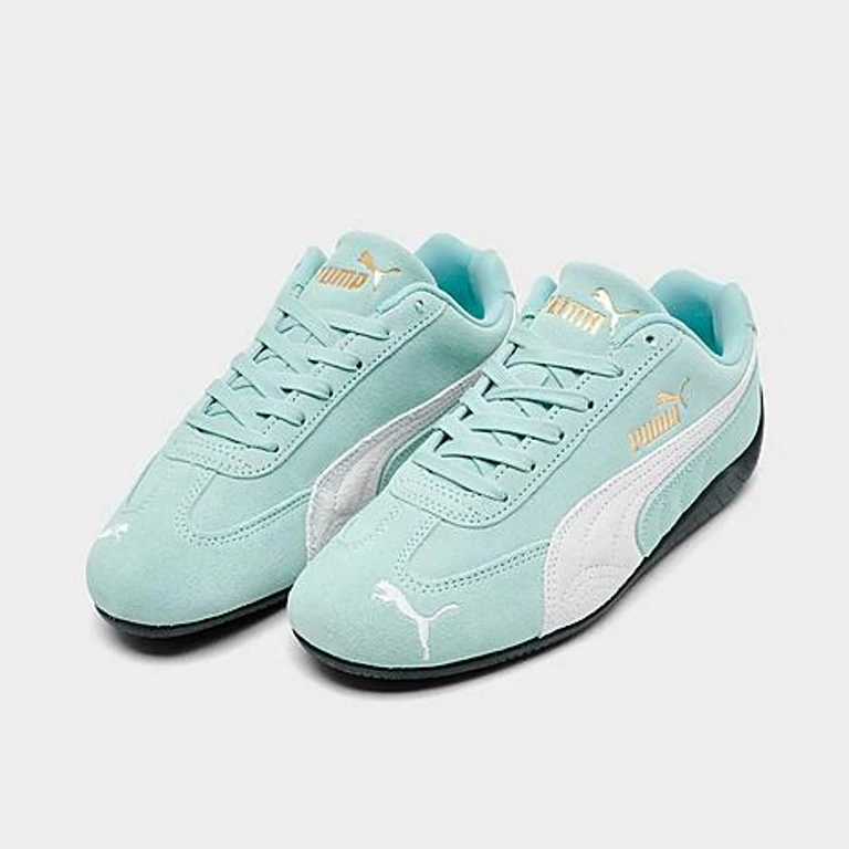 Big Kids Puma Speedcat OG Casual Shoes in Safe Lake/Puma White Size: 4.0