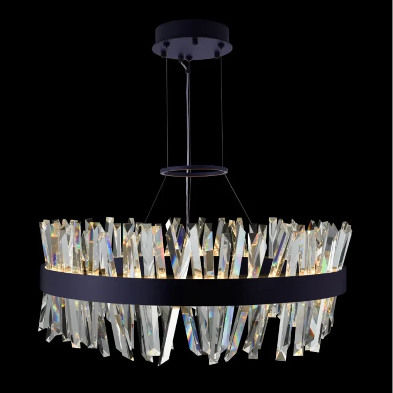 Matte Balck LED Pendant from the Glacier Collection