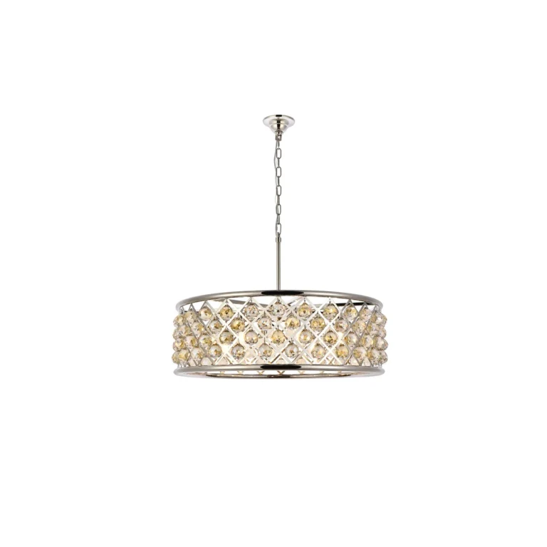 Polished Nickel Eight Light Chandelier from the Madison Collection