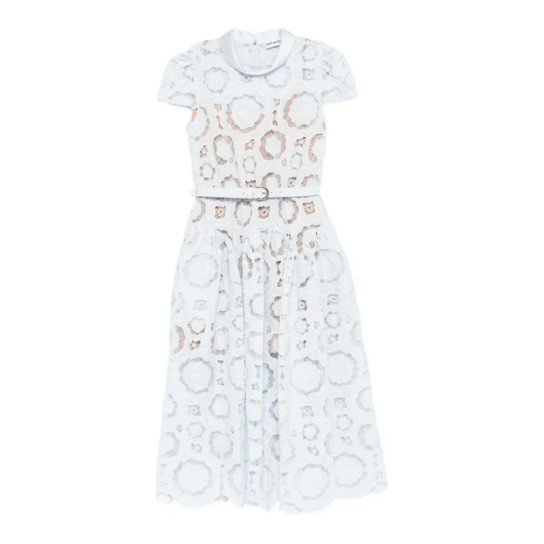 Self Portrait Robe Au Genou - Bleu