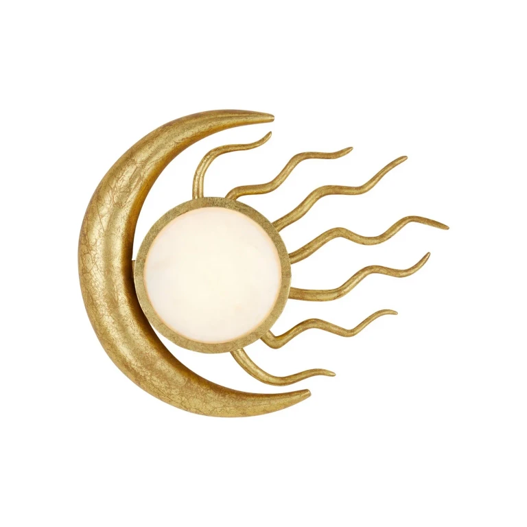 Gold Leaf White LED Wall Sconce from the Tona Wall Sconce Collection