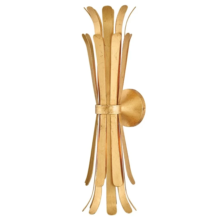 Distressed Brass LED Wall Sconce from the Reina Collection