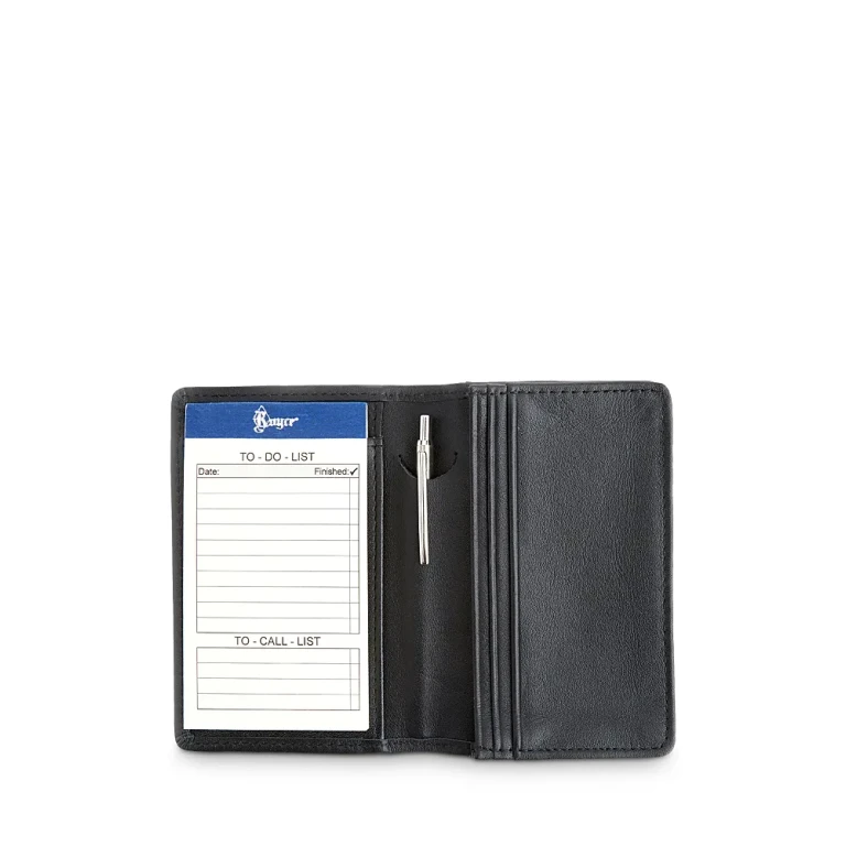 Royce New York Leather Notepad Organizer Wallet