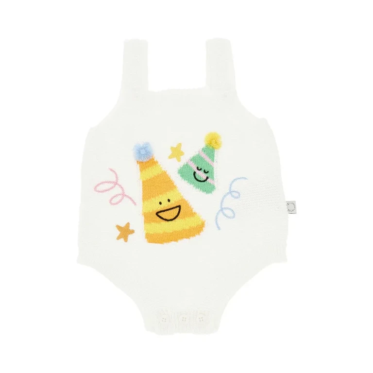 STELLA MCCARTNEY Party intarsia cotton bodysuit Kids 6M