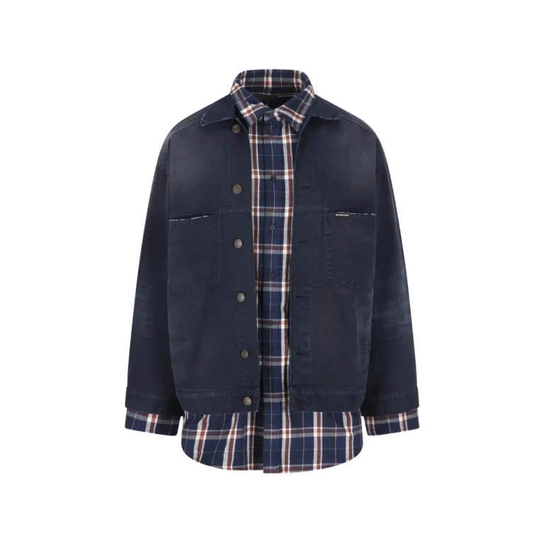 Balenciaga Button-fastening Check-pattern Jacket