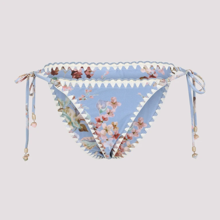 Zimmermann Awaken Crochet Edge Tie Pant Blue Polyamide Elastane - Women