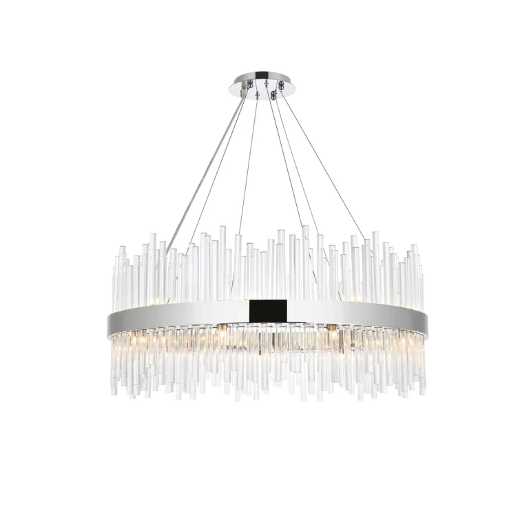 Chrome 20 Light Pendant from the Dallas Collection