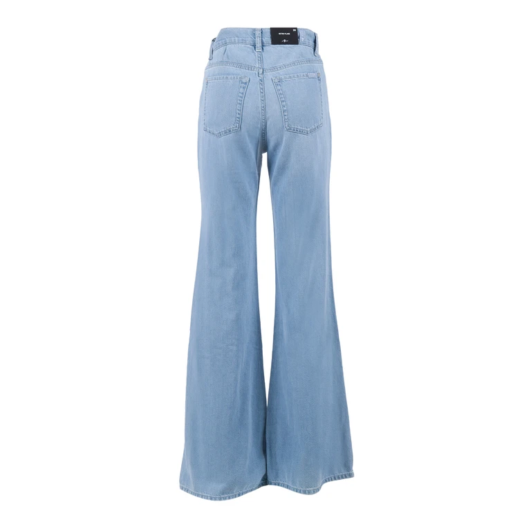 7 For All Mankind RETRO FLARE Hana Blue Cotton Lyocell Jean - Women