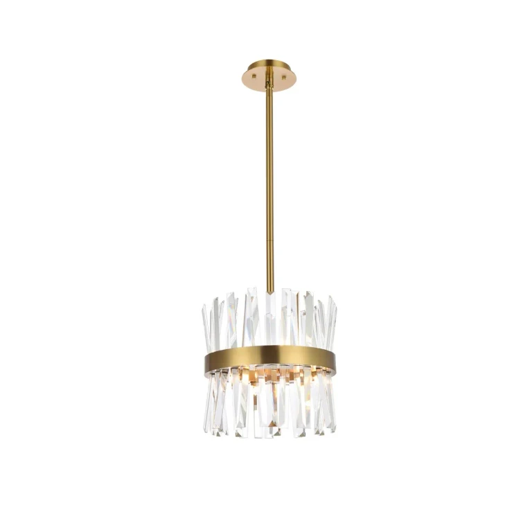 Satin Gold Six Light Pendant from the Serephina Collection