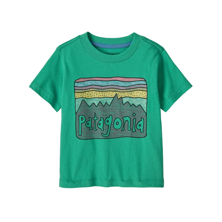 Patagonia Kids Fitz Roy Skies Tshirt Green T-shirt - Kids