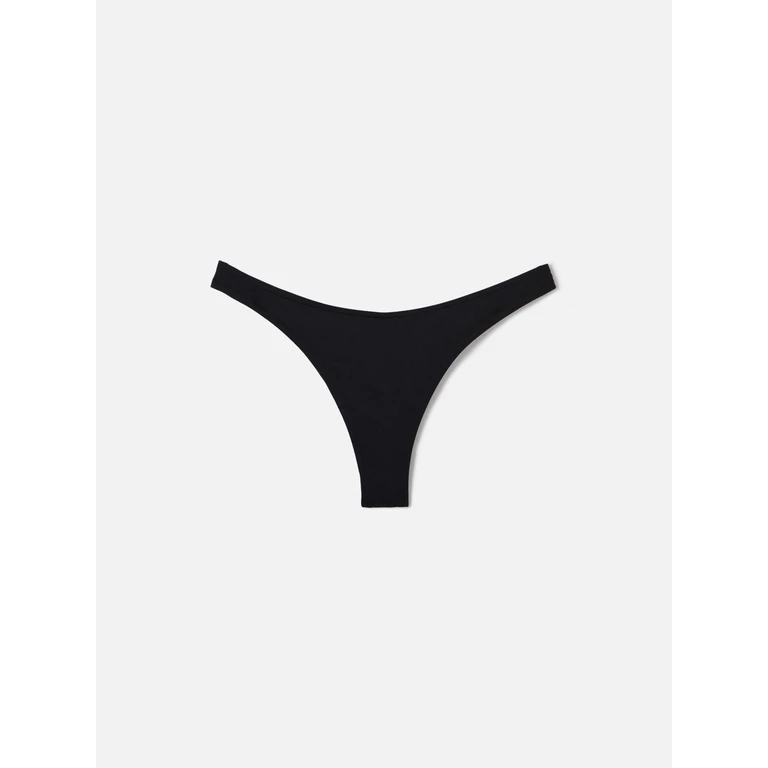 Mc2 Saint Barth Naomi Brazilian Bikini Bottoms Solid Black Bottom - Women