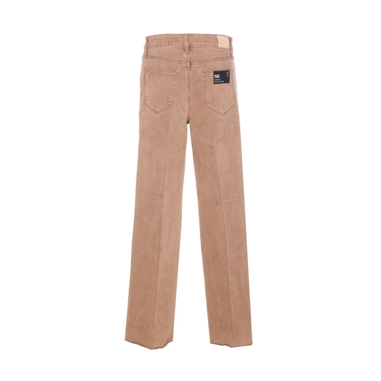 Paige Anessa High Rise Raw Hem Wide Leg Jeans in Vintage Canewood