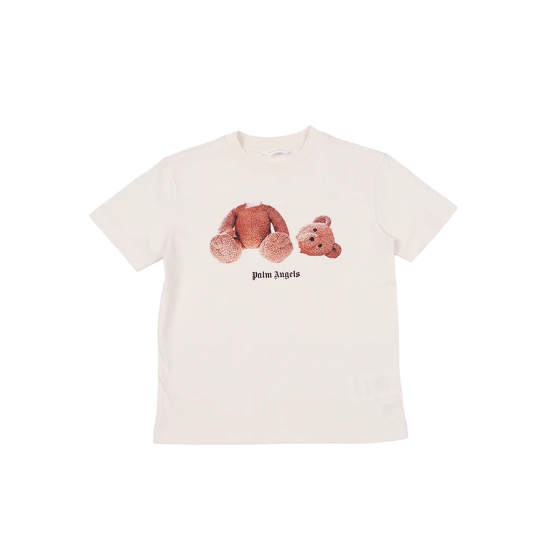 Palm Angels Bear T-Shirt Boy White Cotton Short Sleeves