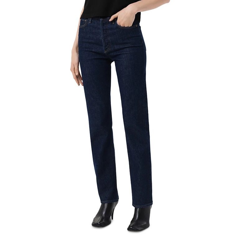 Agolde 90's Pinch Long Waist High Rise Straight Leg Jeans in Reissue