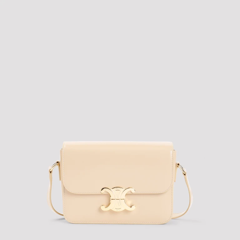 Celine Teen Triomphe Shoulder Bag Brown Calfskin - Women