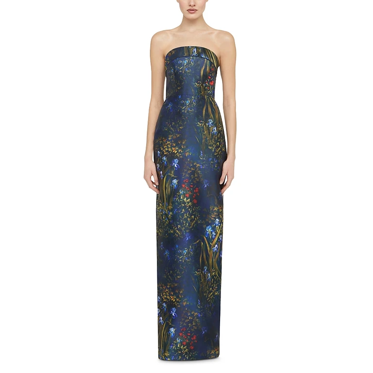 Theia Lynette Strapless Gown