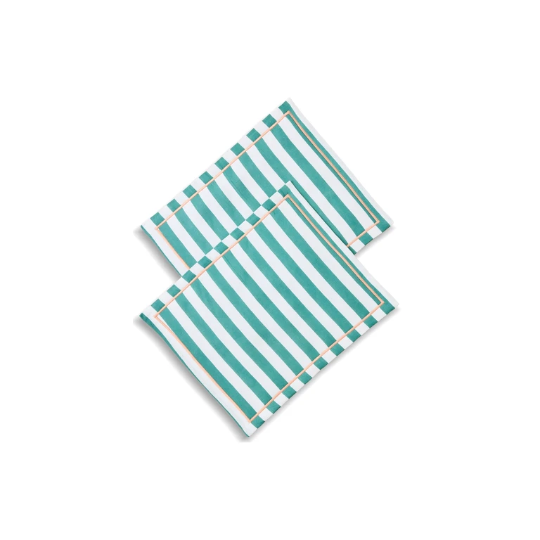 La DoubleJ Placemat Set of 2 Red and White One Size