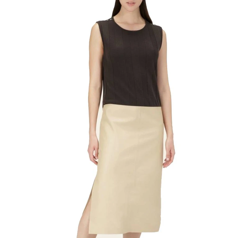 Bally Two-Tone Sleeveless Midi Dress, Brand Size 38 ( US Size 2 )
