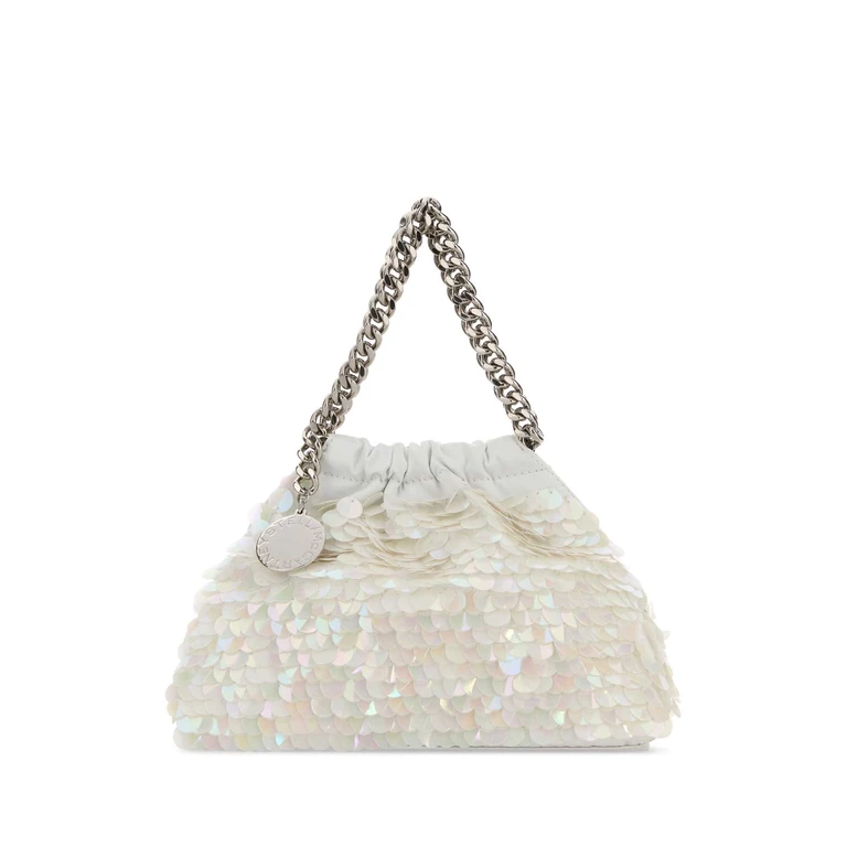 Stella McCartney Embellished Satin Mini Falabella Handbag White Borse A Mano - Women