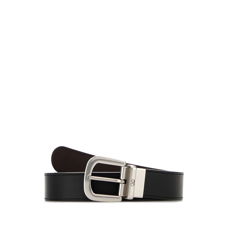 Valentino Garavani 8y2t0su6xug D8s Nerooakbrown Calf Leather - Bos Taurus Cinture