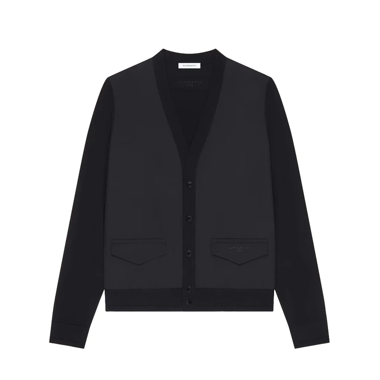 Givenchy V-Neck Pockets Cardigan Black Maglia - Men
