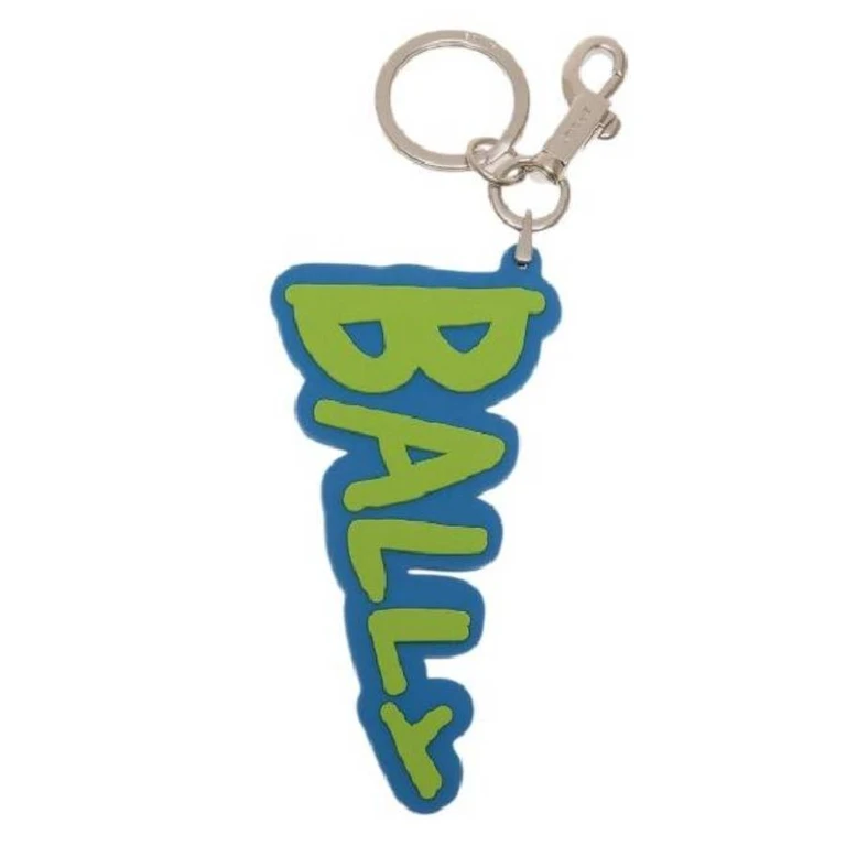 Bally Silicone and Metal Pennant Keyring
