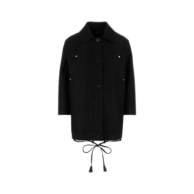 Gucci Black Gabardine Jacket Exterior: Cotton Giubbini - Women