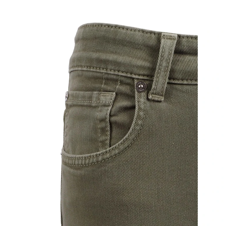 7 For All Mankind Calie Straight Ankle Green Jean - Women