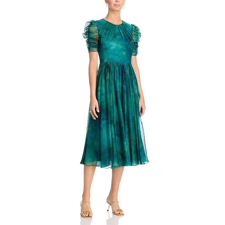 Theia Carmen Short Sleeve Dress