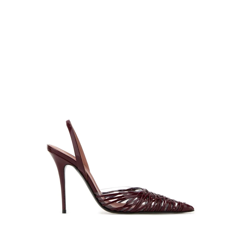 Amina Muaddi Lorisling Win05msmhe Wine105mmsmheel Scarpe Con Tacco