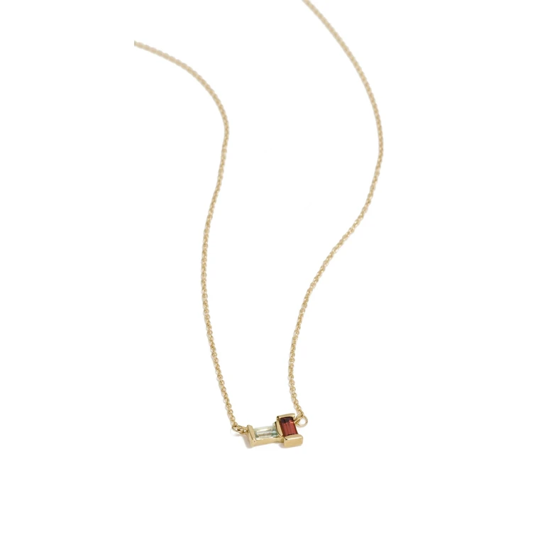 ALIITA Tu Y Yo Baguette Necklace Pink/Red One Size