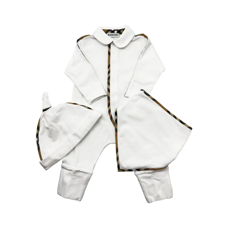 Burberry Dresses White 94co 6ea - Kids