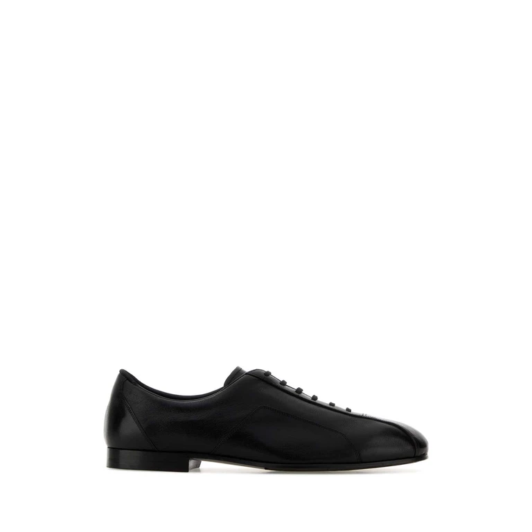 Jil Sander Black Leather Hamburg Lace-Up Shoes Scarpe Stringate - Men