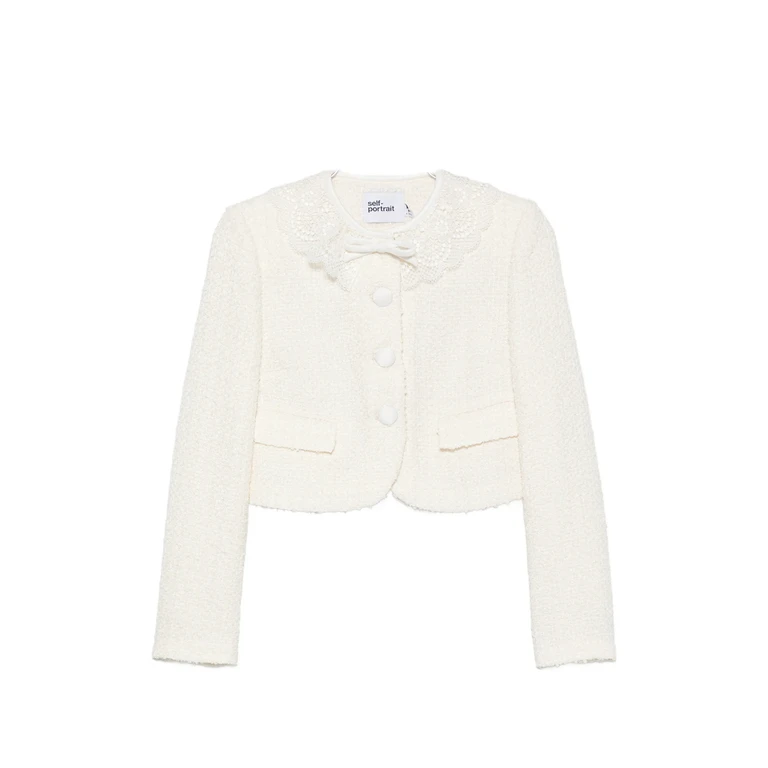 Self Portrait Blazer - Crème (PF26002JC)