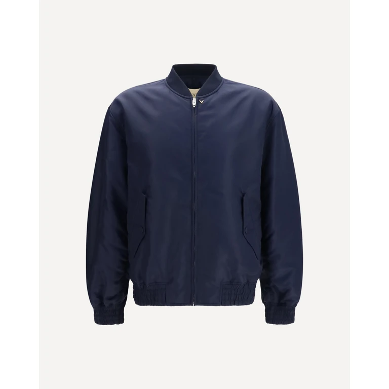 VALENTINO Nylon Jacket with ruffles Male 50