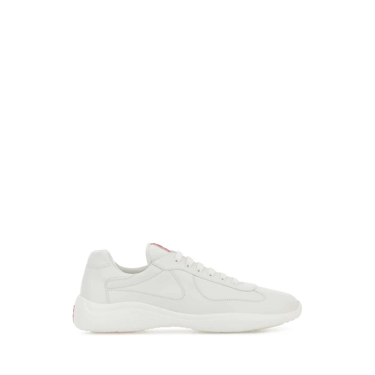 Prada White Nappa Leather Sneakers Bianco - Men