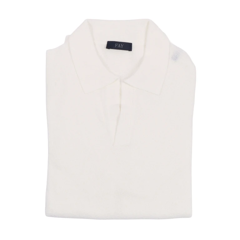 Fay POLO White Cotton Polyamide Shirt - Men