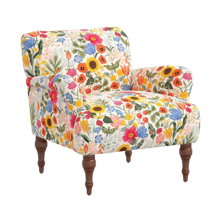 Rifle Paper Co Elodie Blossom Blush Accent Chair