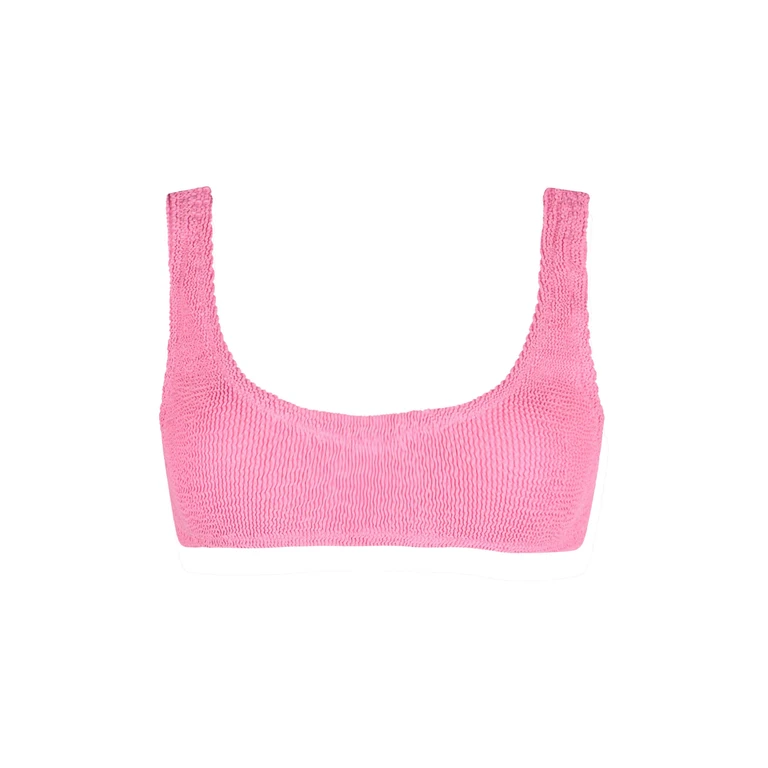 Mc2 Saint Barth Naima Pink Crinkle Classic Bralette Top - Women