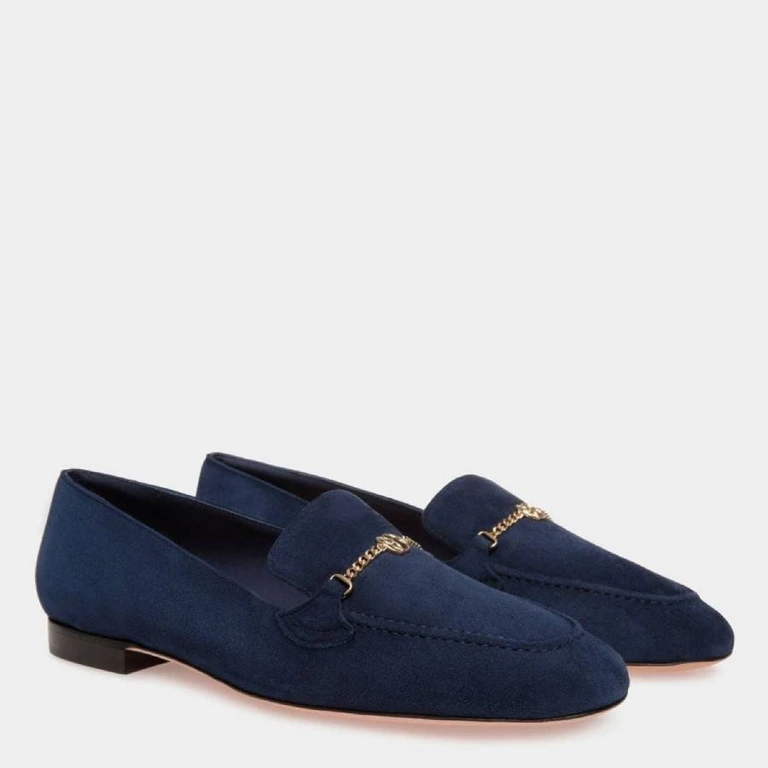Bally Daily Emblem Suede Loafers, Brand Size 40 ( US Size 9.5 )