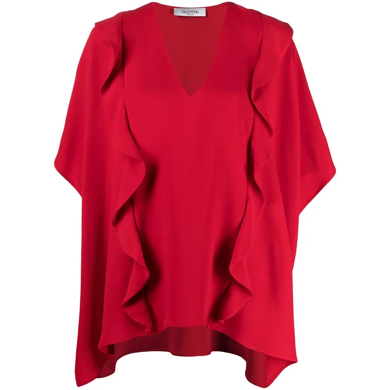 Valentino Garavani Ruffled Drape Blouse